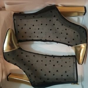 Balmain lace polka dot Booties